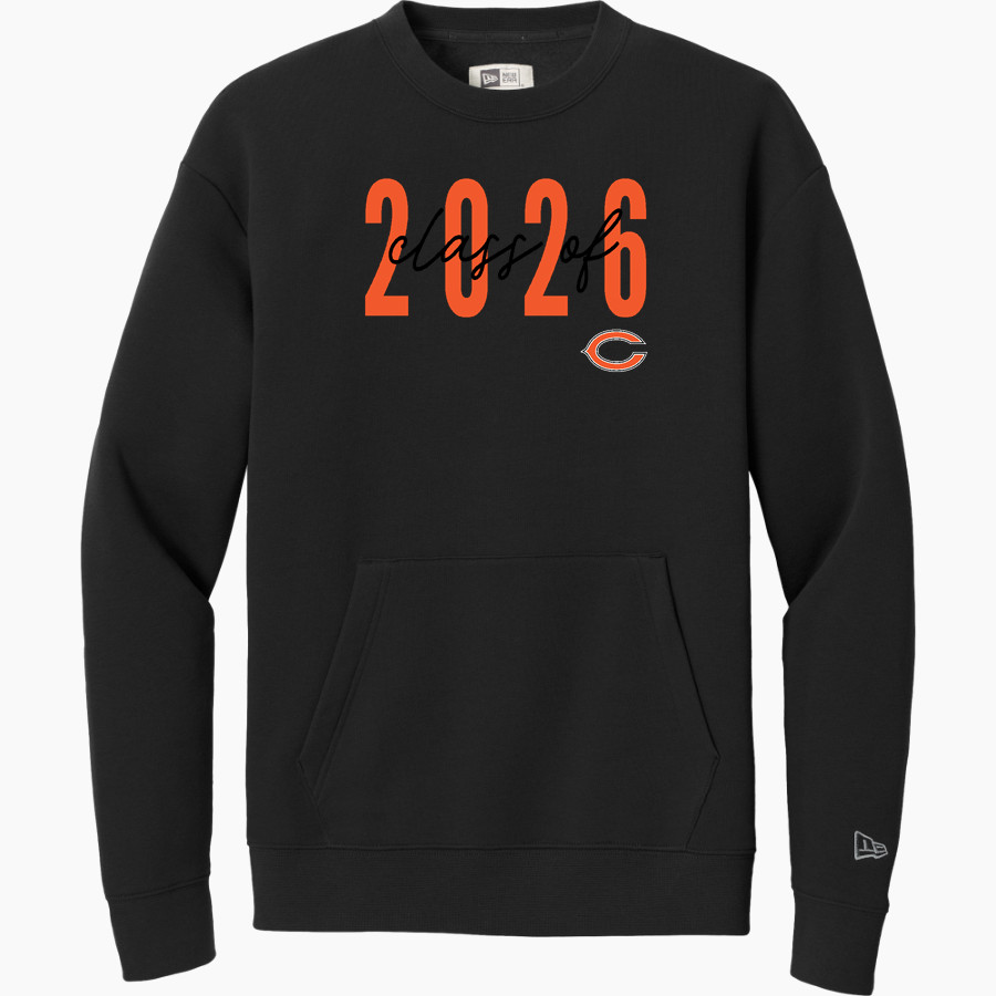 CUSHING HIGH SCHOOL TIGERS New Era Men's Heritage Fleece Pocket Crew