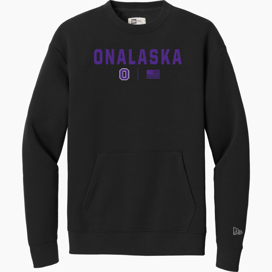 ONALASKA HIGH SCHOOL HILLTOPPERS <span class="pdp-name-mascot">ONALASKA HILLTOPPERS</span> New Era Men's Heritage Fleece Pocket Crew