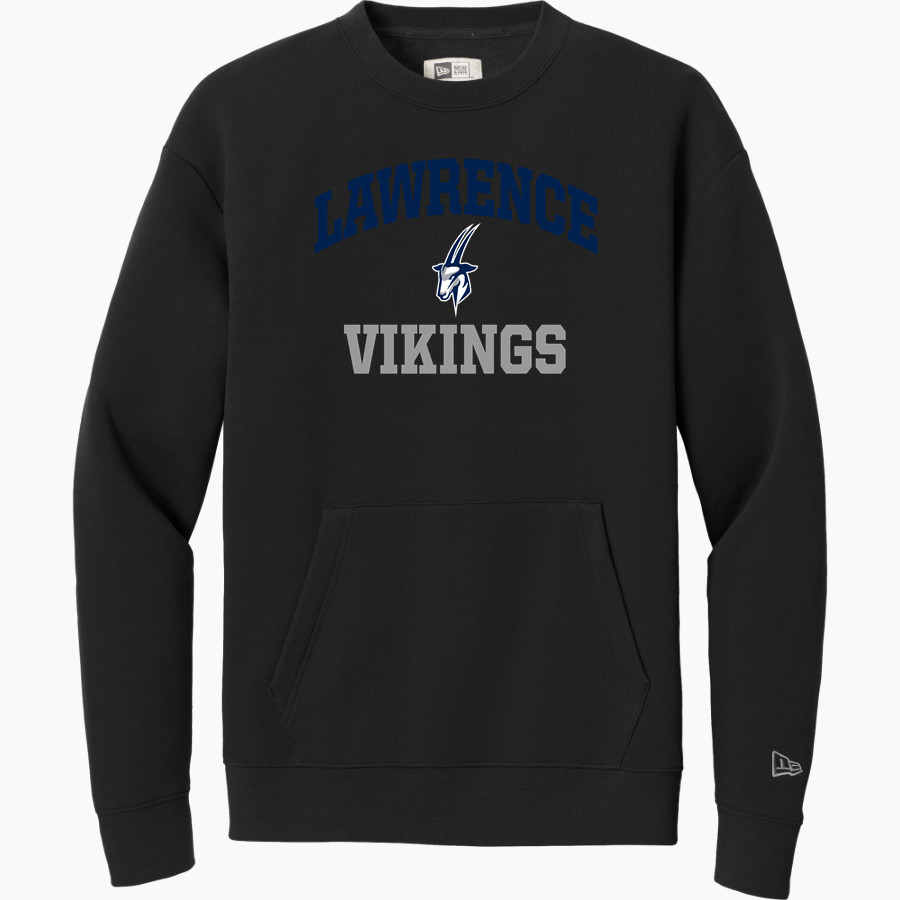Lawrence University Vikings Online Store New Era Men's Heritage Fleece Pocket Crew