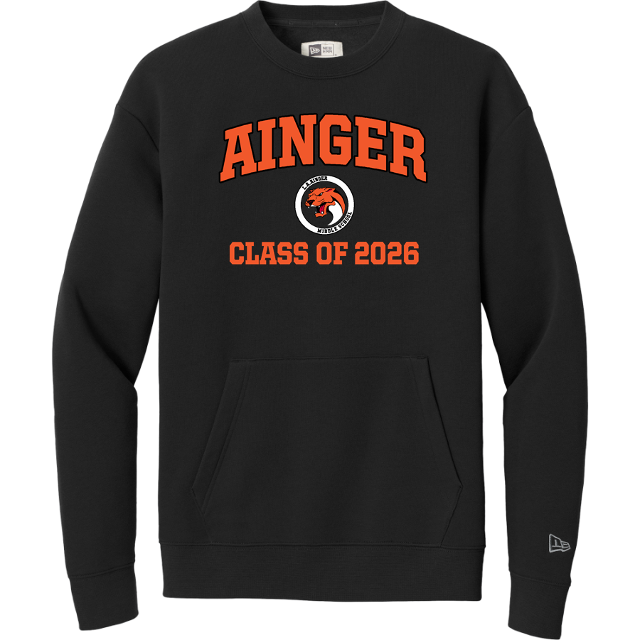 Ainger Cougars <span class="pdp-name-mascot">Ainger Cougars</span> New Era Men's Heritage Fleece Pocket Crew