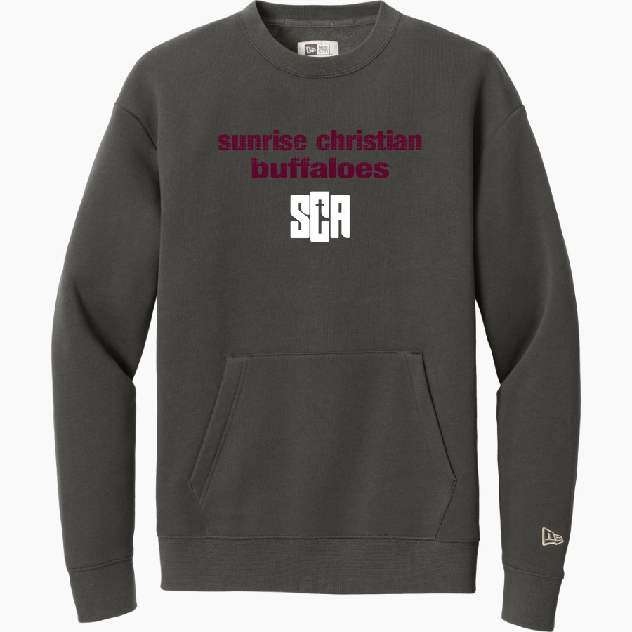 Sunrise Christian Buffaloes New Era Men's Heritage Fleece Pocket Crew