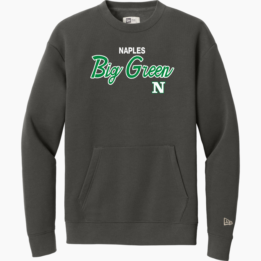 Naples Big Green New Era Men's Heritage Fleece Pocket Crew
