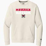 Marshall Mavericks New Era Men's Heritage Fleece Pocket Crew Front Thumbnail