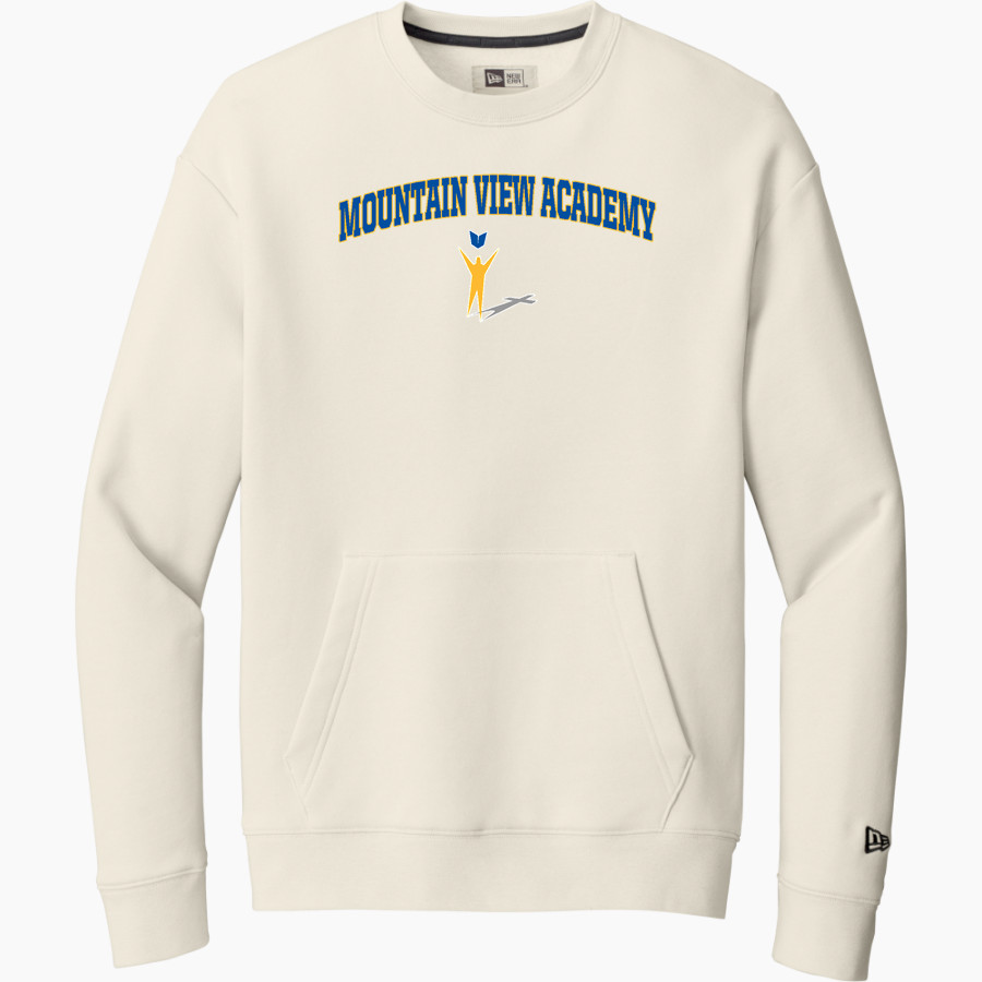 Mountain View Academy Mustangs New Era Men's Heritage Fleece Pocket Crew