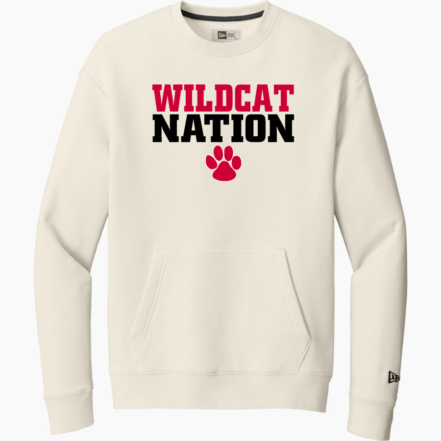 BRUNSWICK R-2 HIGH SCHOOL WILDCATS New Era Men's Heritage Fleece Pocket Crew