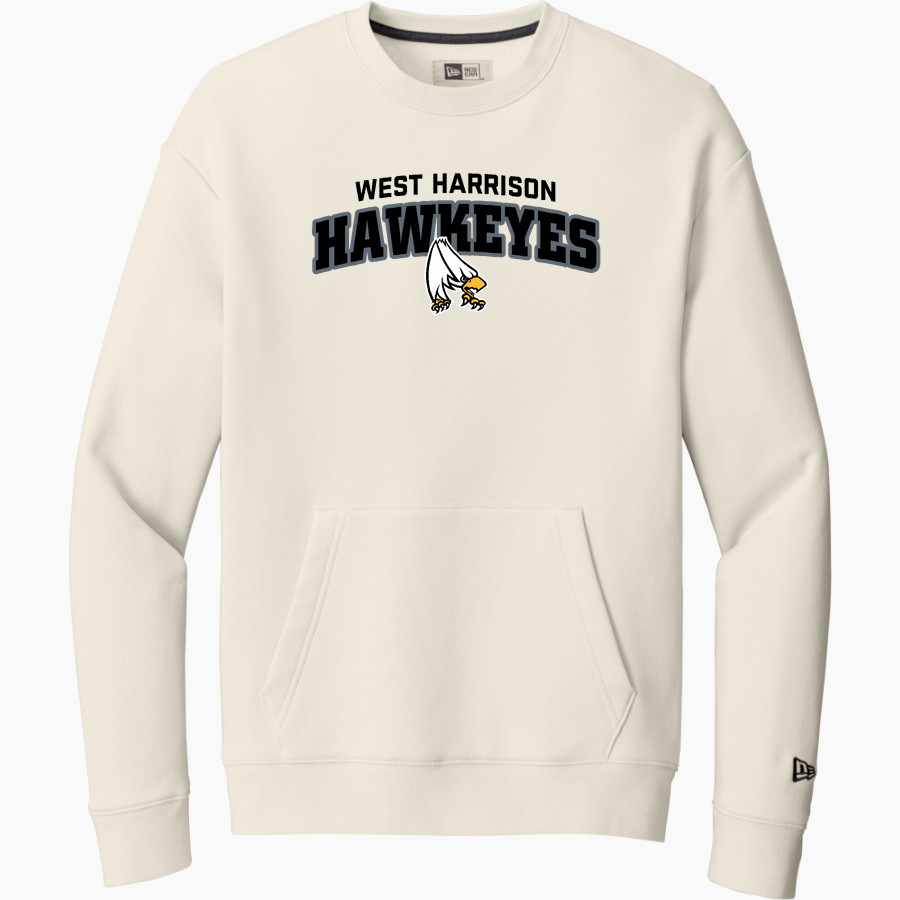 WEST HARRISON HIGH SCHOOL HAWKEYES New Era Men's Heritage Fleece Pocket Crew