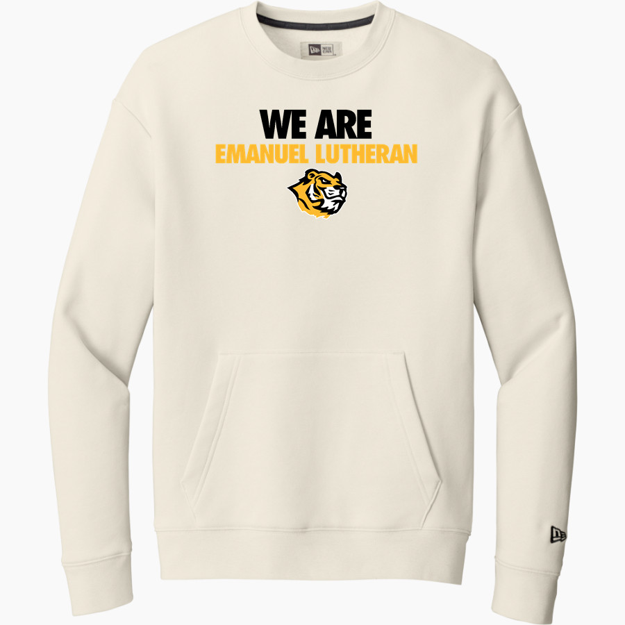 Emanuel Lutheran Tigers <span class="pdp-name-mascot">Emanuel Lutheran School Tigers</span> New Era Men's Heritage Fleece Pocket Crew