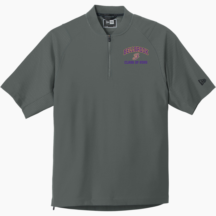 BELLBROOK GOLDEN EAGLES The Official Online Store New Era Men's Cage Short Sleeve 1/4-Zip Jacket