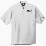 HIGHLAND HIGH SCHOOL HUSKIES New Era Men's Cage Short Sleeve 1/4-Zip Jacket Front Thumbnail