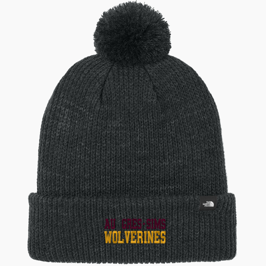 Au Gres-Sims HIGH SCHOOL WOLVERINES <span class="pdp-name-mascot">AU GRES - SIMS WOLVERINES</span> The North Face Pom Beanie