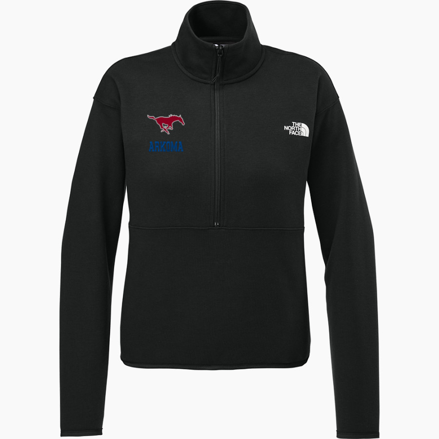ARKOMA HIGH SCHOOL MUSTANGS <span class="pdp-name-mascot">ARKOMA MUSTANGS</span> The North Face Women's Double-Knit 1/2-Zip Fleece