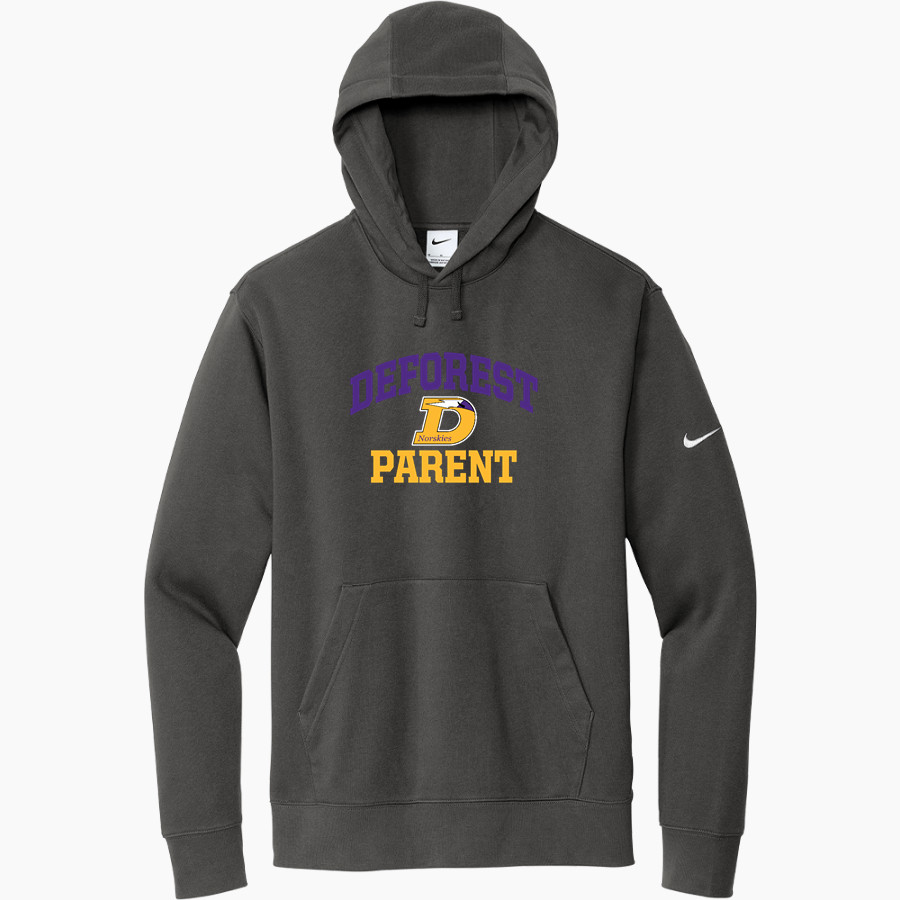 DEFOREST HIGH SCHOOL NORSKIES Nike Men's Club Fleece Sleeve Swoosh Pullover Hoodie