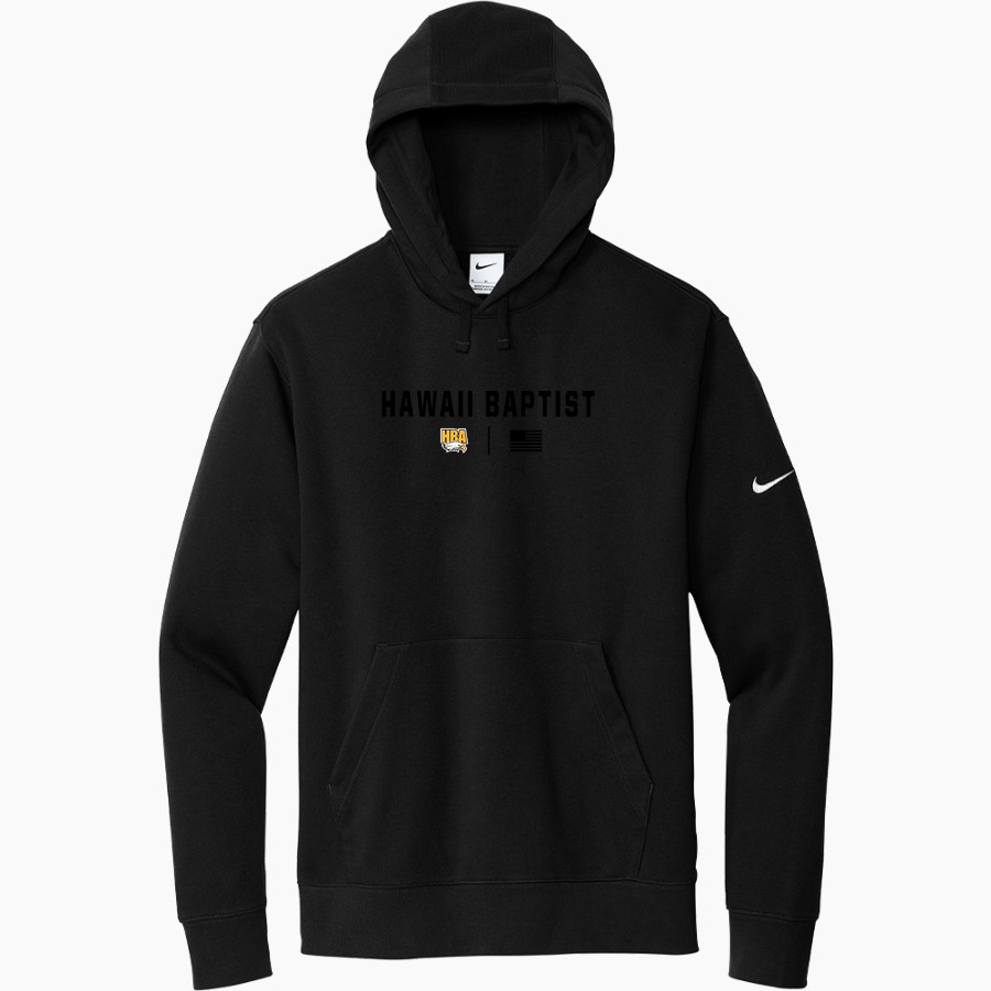 Hawaii Baptist Eagles <span class="pdp-name-mascot">HBA Eagles</span> Nike Men's Club Fleece Sleeve Swoosh Pullover Hoodie