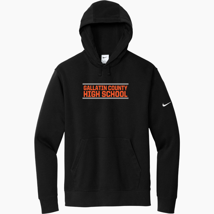 GALLATIN COUNTY HIGH SCHOOL HAWKS Nike Men's Club Fleece Sleeve Swoosh Pullover Hoodie