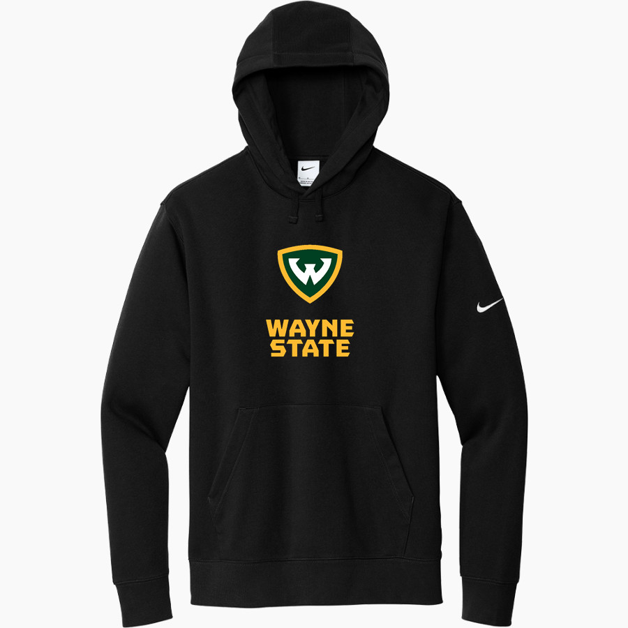 Wayne State Warriors Nike Men's Club Fleece Sleeve Swoosh Pullover Hoodie