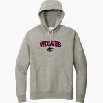 LINCOLN HIGH SCHOOL WOLVES <span class="pdp-name-mascot">LINCOLN WOLVES</span> Nike Men's Club Fleece Sleeve Swoosh Pullover Hoodie Front Thumbnail