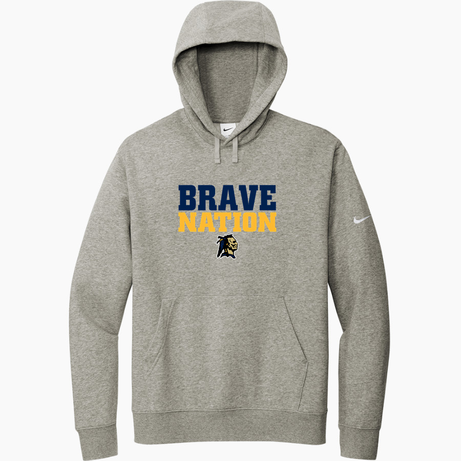 Grant County Braves The Official Online Store <span class="pdp-name-mascot">Grant County Braves</span> Nike Men's Club Fleece Sleeve Swoosh Pullover Hoodie