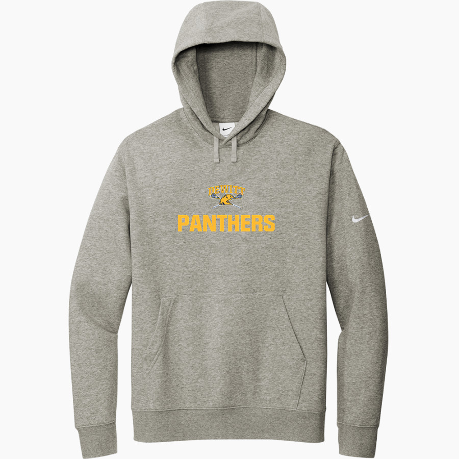 Dewitt Lacrosse Club Panthers <span class="pdp-name-mascot">Dewitt Lacrosse Club Panthers</span> Nike Men's Club Fleece Sleeve Swoosh Pullover Hoodie