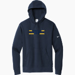 East Dayton Christian Eagles <span class="pdp-name-mascot">East Dayton Christian Eagles</span> Nike Men's Club Fleece Sleeve Swoosh Pullover Hoodie Front Thumbnail
