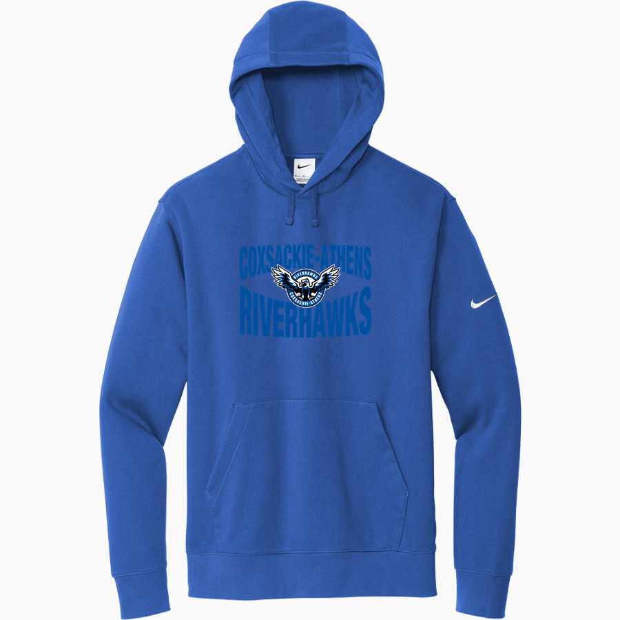 Coxsackie-Athens High School Riverhawks official sideline store <span class="pdp-name-mascot">Coxsackie-Athens Riverhawks</span> Nike Men's Club Fleece Sleeve Swoosh Pullover Hoodie