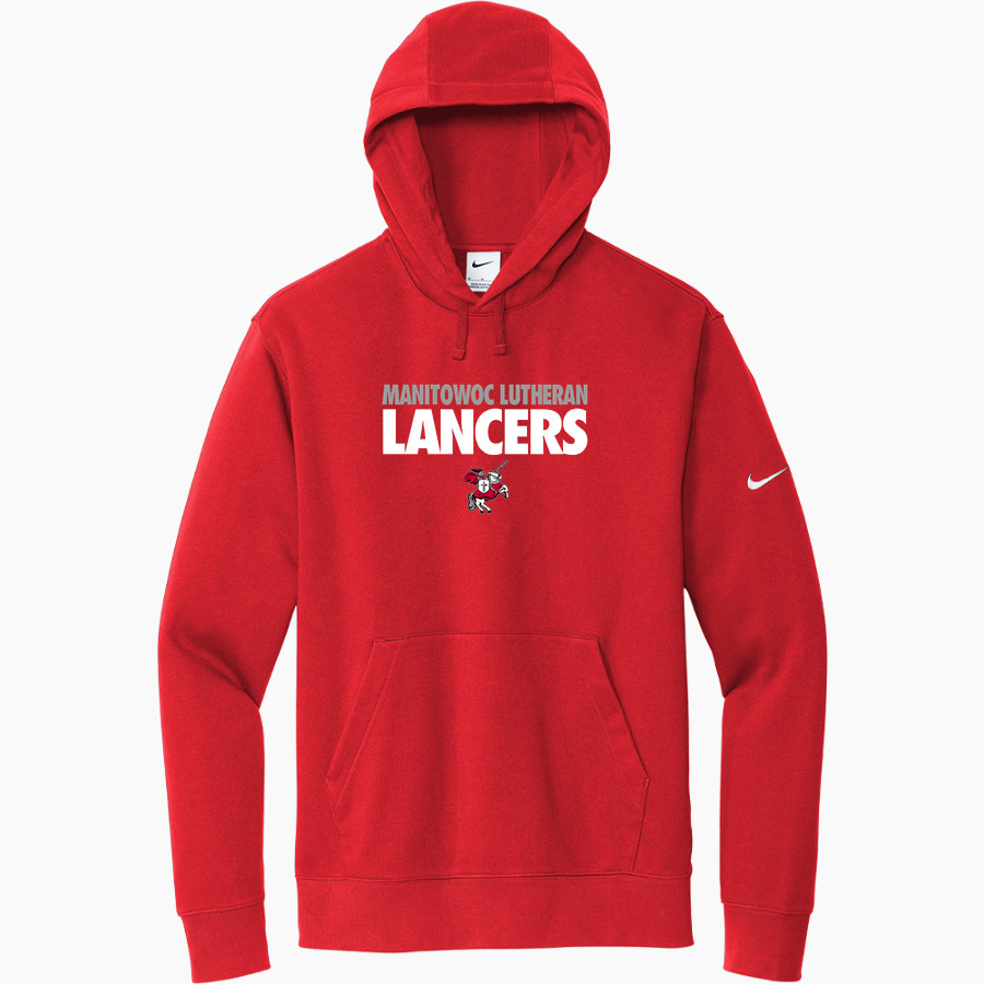 Manitowoc Lutheran Lancers <span class="pdp-name-mascot">Manitowoc Lutheran High School Lancers</span> Nike Men's Club Fleece Sleeve Swoosh Pullover Hoodie