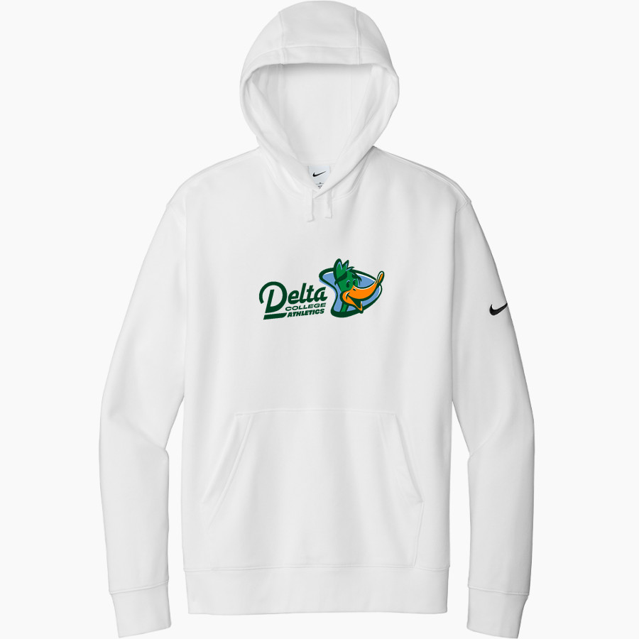 Delta College Pioneers Nike Men's Club Fleece Sleeve Swoosh Pullover Hoodie