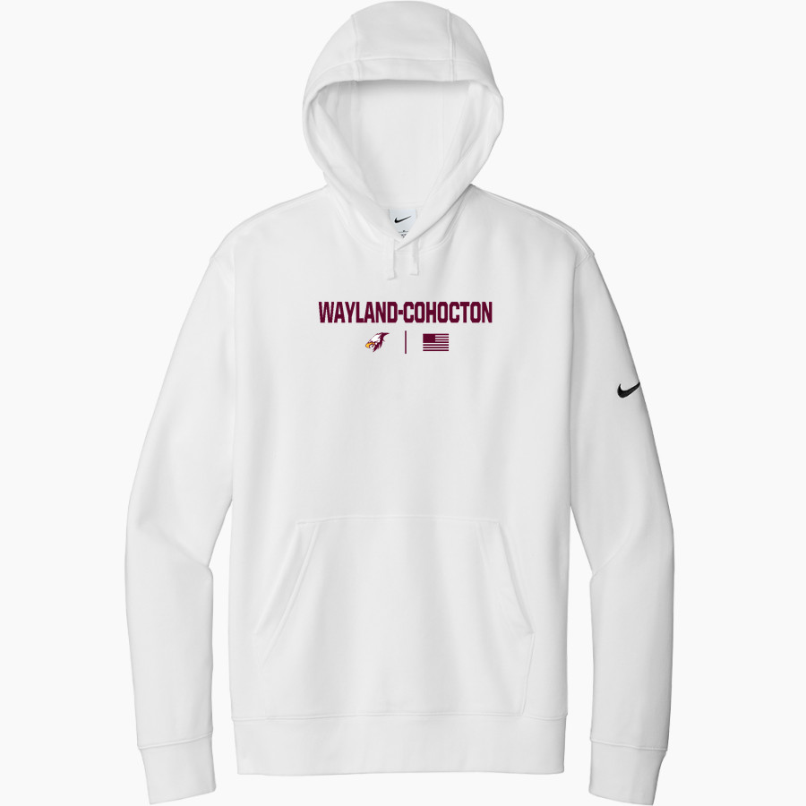 Wayland-Cohocton Eagles Nike Men's Club Fleece Sleeve Swoosh Pullover Hoodie