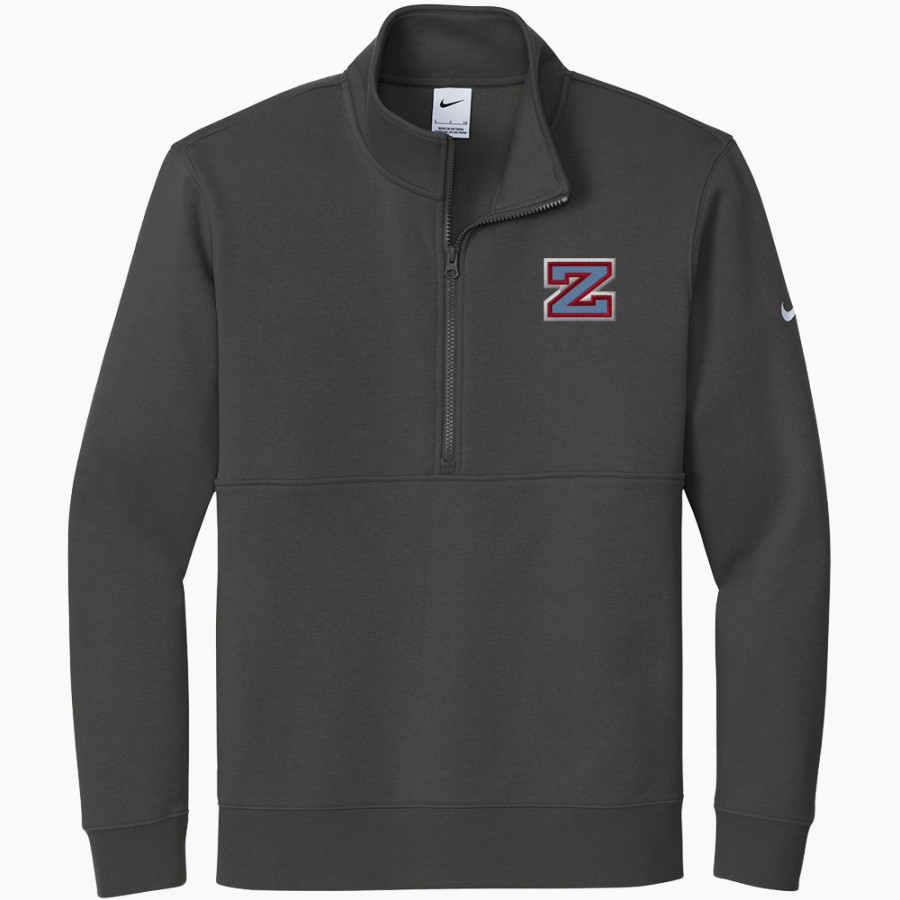 Zachary Broncos Nike Men's Club Fleece Sleeve Swoosh 1/2-Zip Pullover