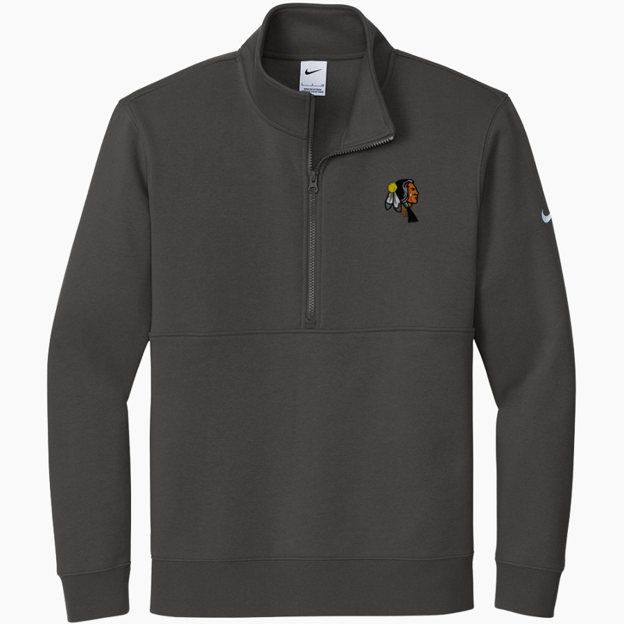 SEMINOLE COUNTY HIGH SCHOOL INDIANS <span class="pdp-name-mascot">SEMINOLE COUNTY INDIANS</span> Nike Men's Club Fleece Sleeve Swoosh 1/2-Zip Pullover