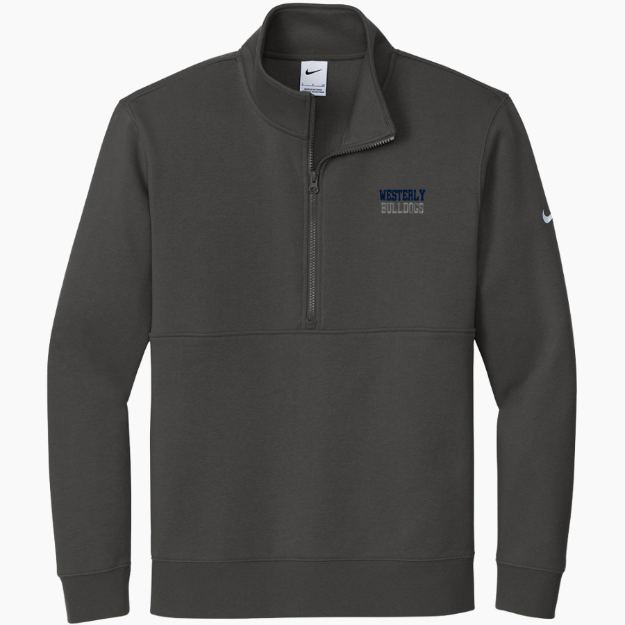 Westerly Bulldogs <span class="pdp-name-mascot">Westerly Bulldogs</span> Nike Men's Club Fleece Sleeve Swoosh 1/2-Zip Pullover