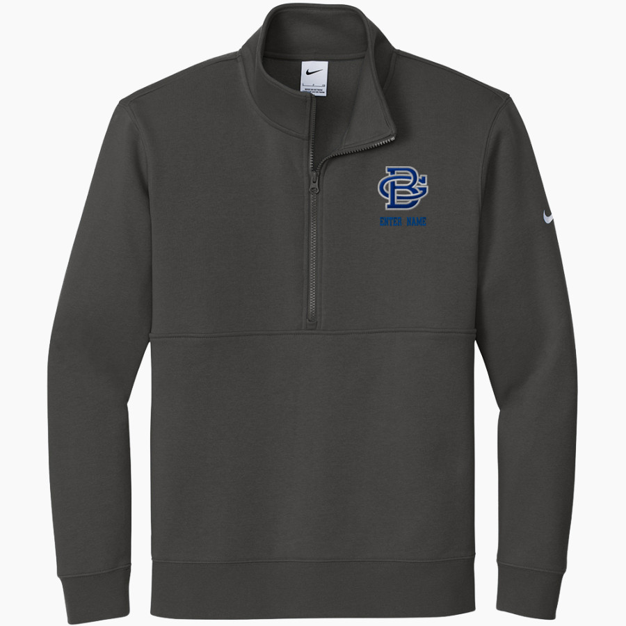 Boone Grove Wolves <span class="pdp-name-mascot">Boone Grove Wolves</span> Nike Men's Club Fleece Sleeve Swoosh 1/2-Zip Pullover