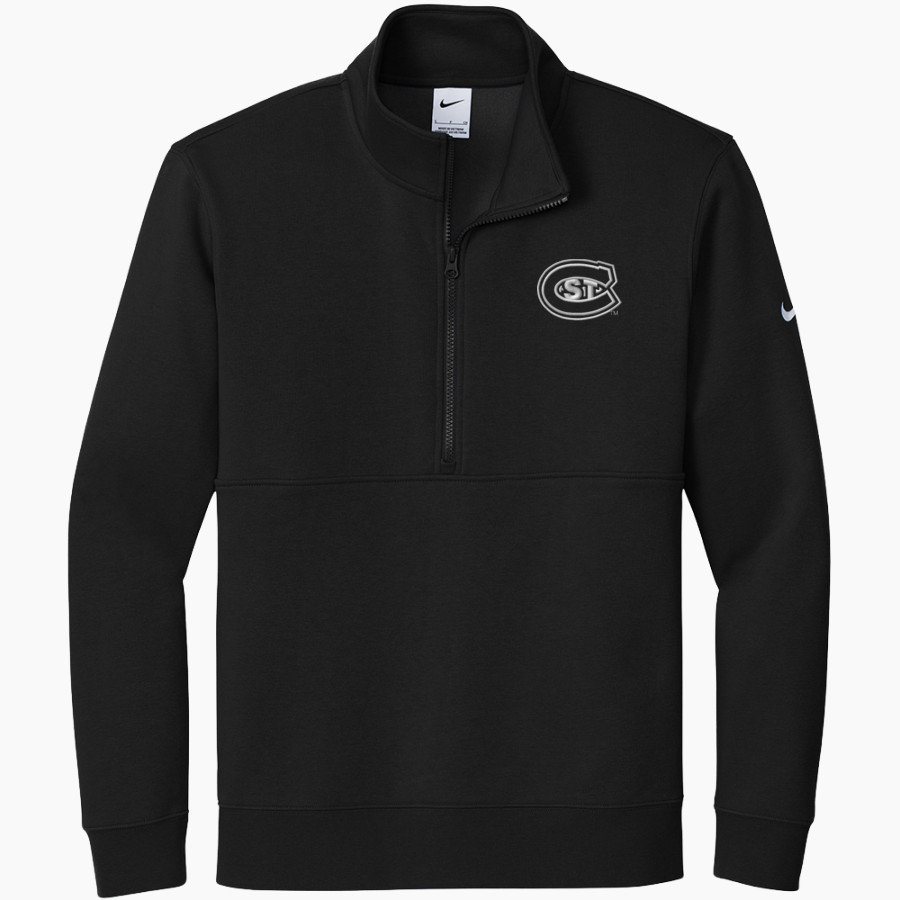 St. Cloud State University The Official Online Store <span class="pdp-name-mascot">St. Cloud State Huskies</span> Nike Men's Club Fleece Sleeve Swoosh 1/2-Zip Pullover