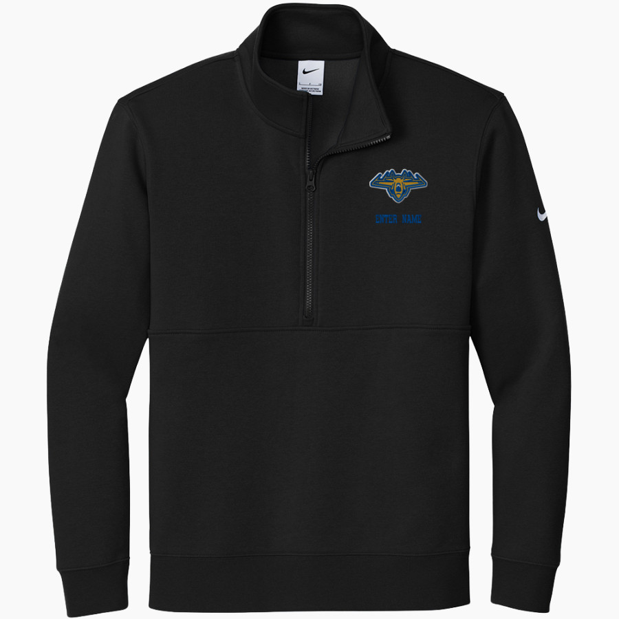 CLYDE HIGH SCHOOL FLIERS <span class="pdp-name-mascot">CLYDE FLIERS</span> Nike Men's Club Fleece Sleeve Swoosh 1/2-Zip Pullover