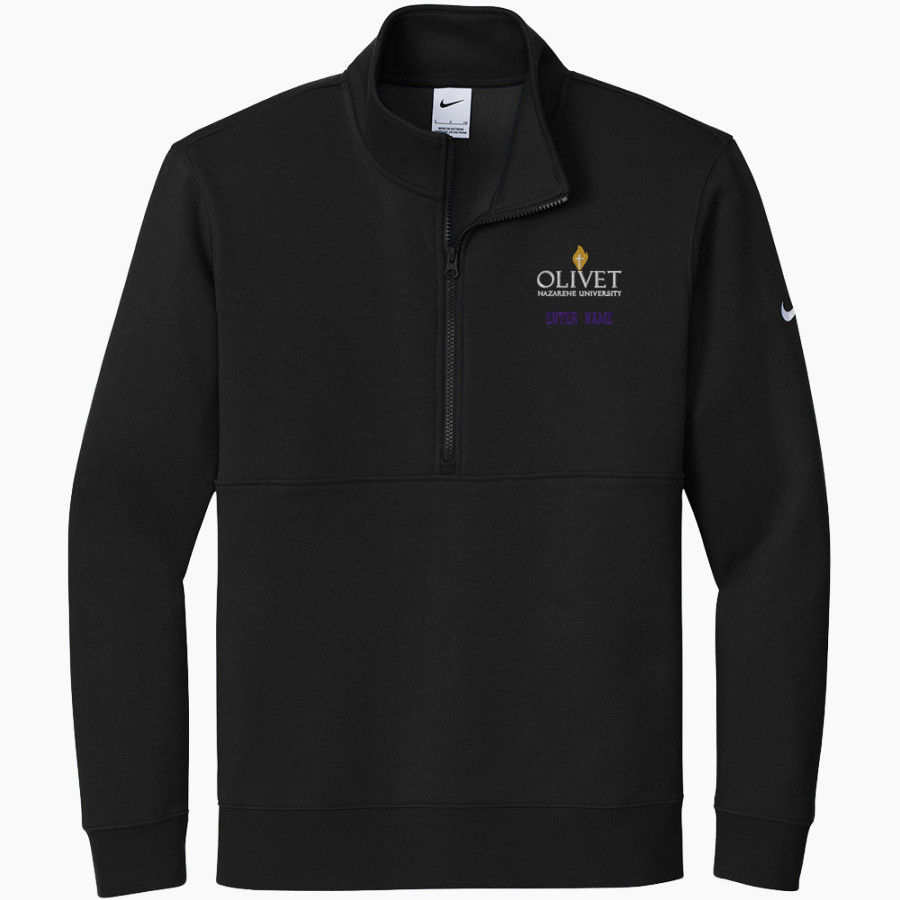 Olivet Nazarene Tigers <span class="pdp-name-mascot">Olivet Nazarene University Tigers</span> Nike Men's Club Fleece Sleeve Swoosh 1/2-Zip Pullover