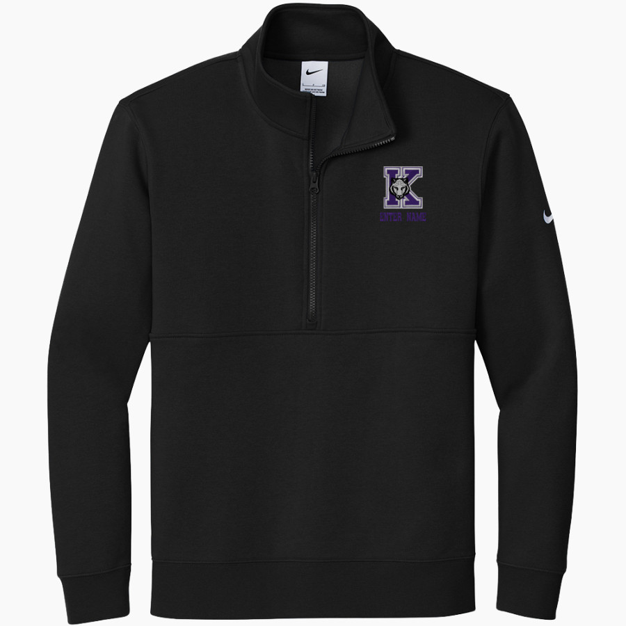KENNARD HIGH SCHOOL TIGERS <span class="pdp-name-mascot">KENNARD TIGERS</span> Nike Men's Club Fleece Sleeve Swoosh 1/2-Zip Pullover