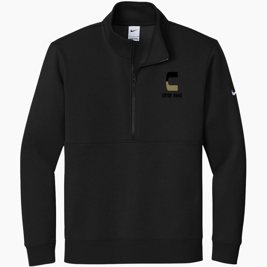 SPRINGFIELD CENTRAL HIGH SCHOOL GOLDEN EAGLES Nike Men's Club Fleece Sleeve Swoosh 1/2-Zip Pullover