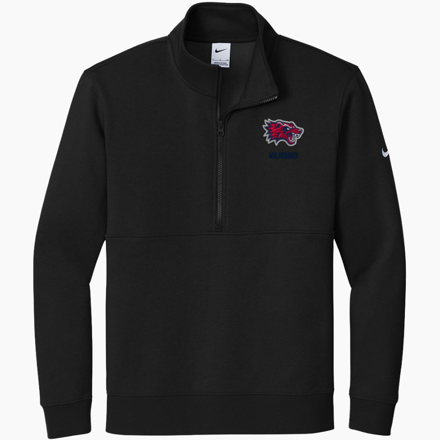 Frontier Academy Wolverines <span class="pdp-name-mascot">Frontier Academy Wolverines</span> Nike Men's Club Fleece Sleeve Swoosh 1/2-Zip Pullover