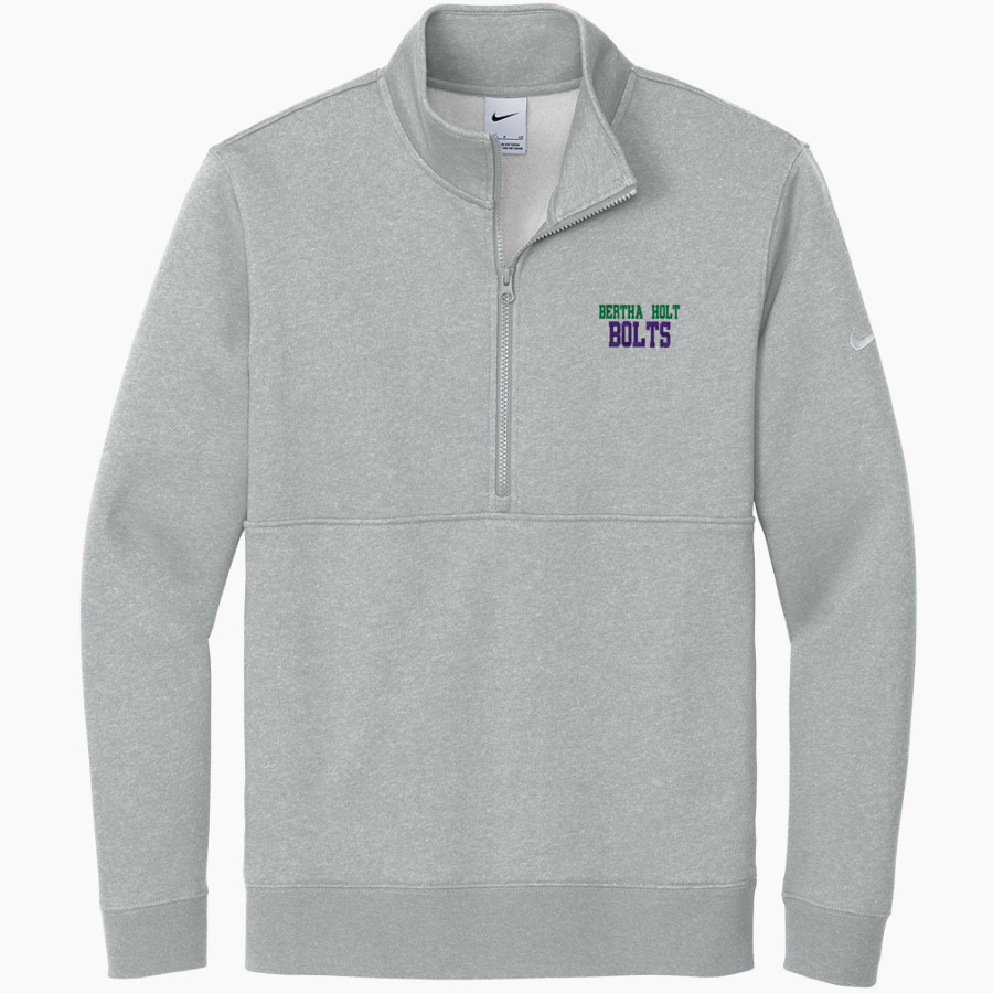 Bertha Holt Bolts <span class="pdp-name-mascot">Bertha Holt Bolts</span> Nike Men's Club Fleece Sleeve Swoosh 1/2-Zip Pullover