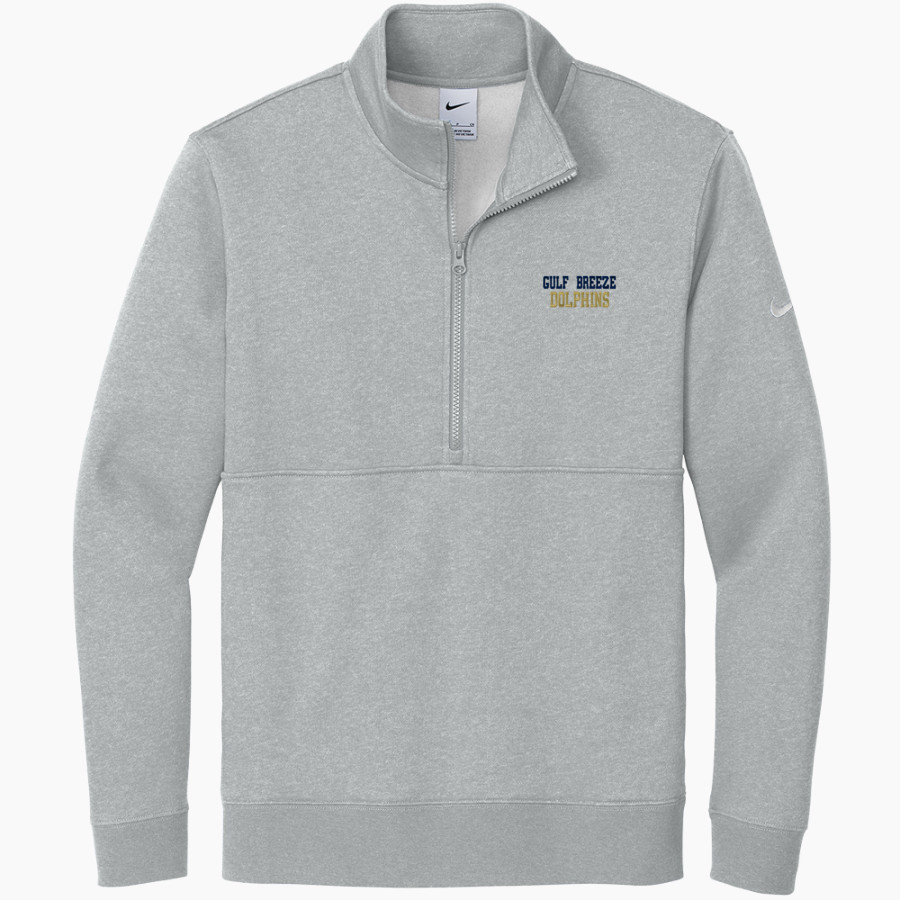 GULF BREEZE HIGH SCHOOL DOLPHINS Nike Men's Club Fleece Sleeve Swoosh 1/2-Zip Pullover