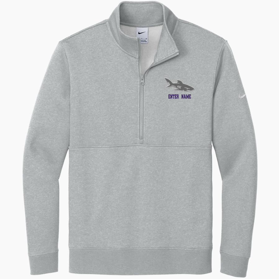 Blaker Kinser Sharks <span class="pdp-name-mascot">Blaker Kinser Sharks</span> Nike Men's Club Fleece Sleeve Swoosh 1/2-Zip Pullover