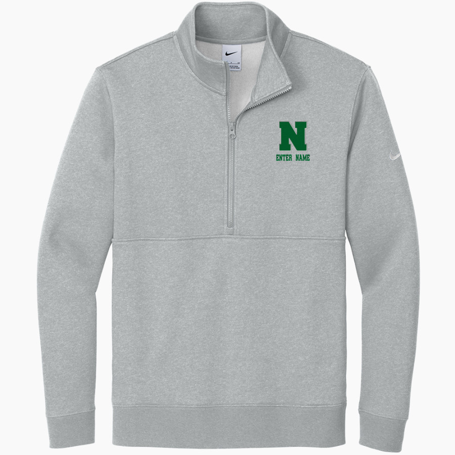 NEWCASTLE HIGH SCHOOL BOBCATS Nike Men's Club Fleece Sleeve Swoosh 1/2-Zip Pullover