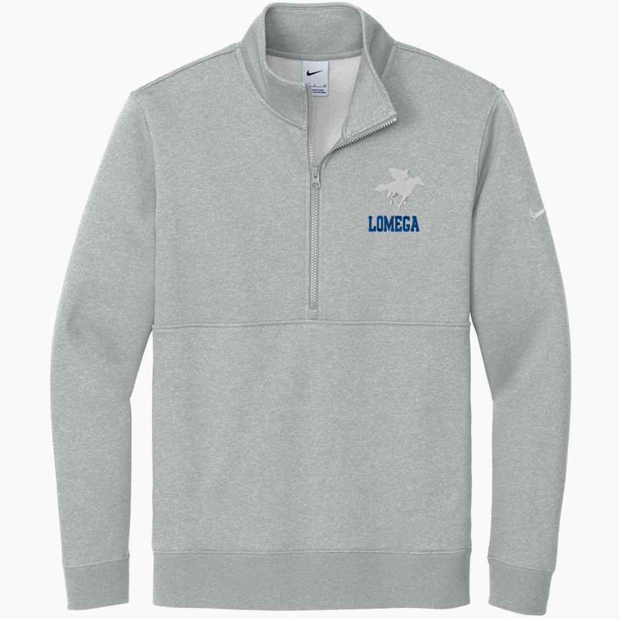 Lomega Raiders <span class="pdp-name-mascot">Lomega Raiders</span> Nike Men's Club Fleece Sleeve Swoosh 1/2-Zip Pullover