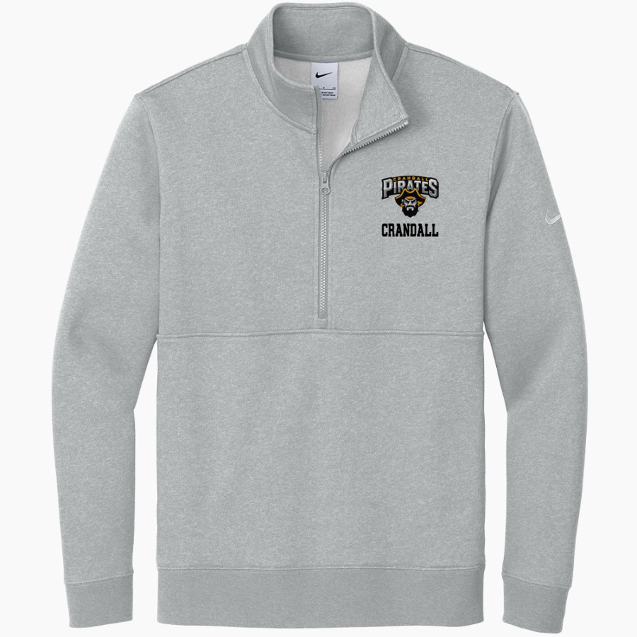 CRANDALL HIGH SCHOOL PIRATES Nike Men's Club Fleece Sleeve Swoosh 1/2-Zip Pullover