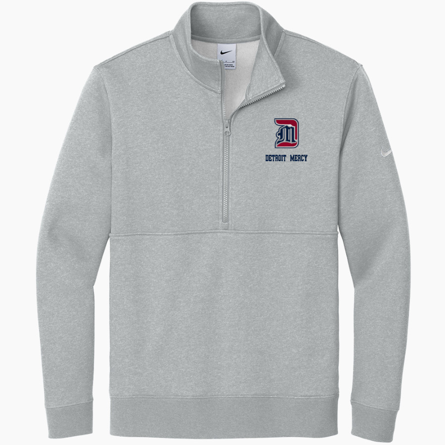 Detroit Mercy Titans Sideline Store <span class="pdp-name-mascot">UDM Titans</span> Nike Men's Club Fleece Sleeve Swoosh 1/2-Zip Pullover