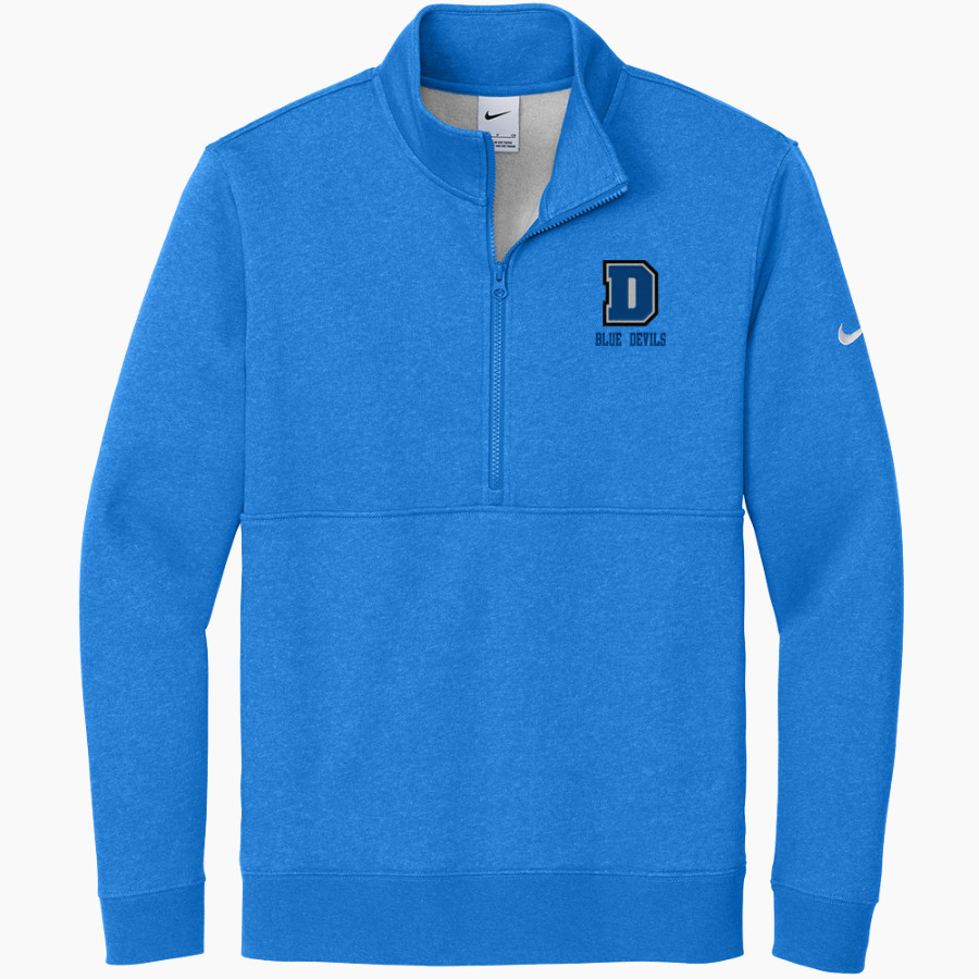 Dolgeville Central Blue Devils <span class="pdp-name-mascot">Dolgeville Central Blue Devils</span> Nike Men's Club Fleece Sleeve Swoosh 1/2-Zip Pullover