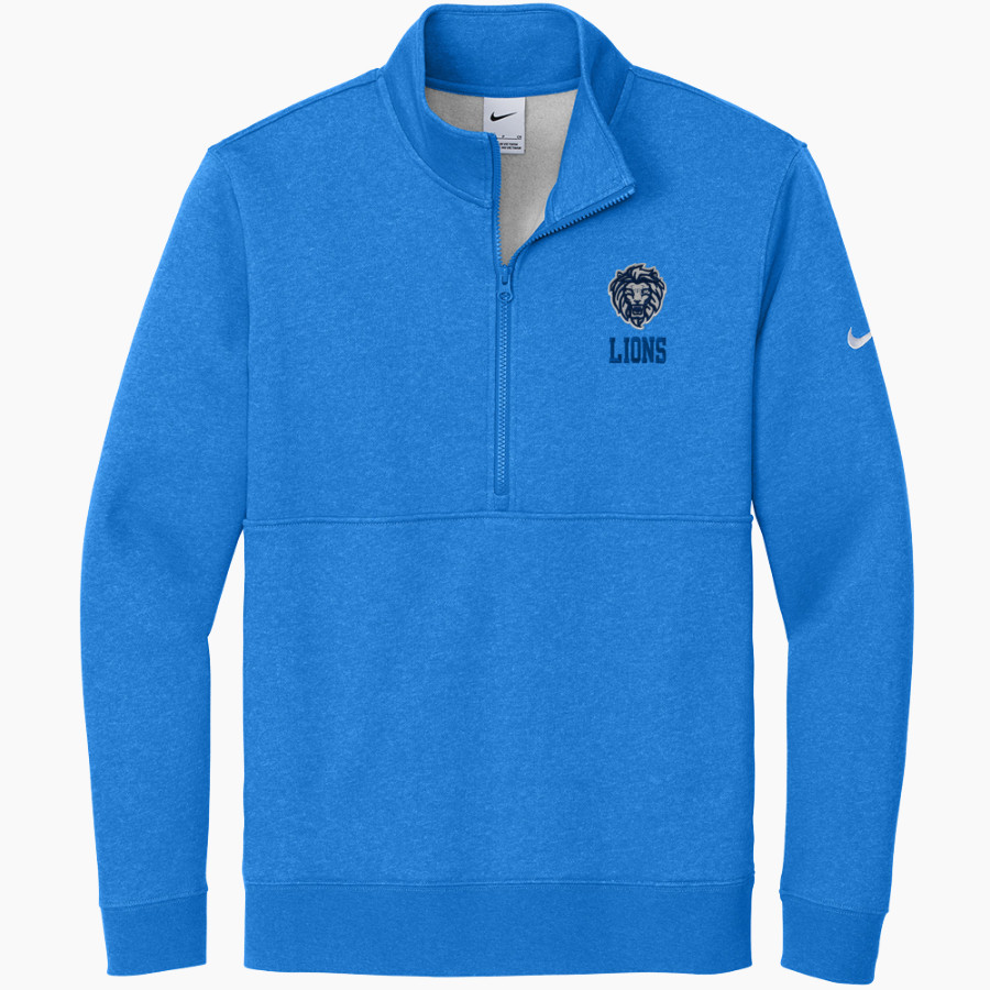 LUSTRE CHRISTIAN HIGH SCHOOL LIONS <span class="pdp-name-mascot">LUSTRE CHRISTIAN LIONS</span> Nike Men's Club Fleece Sleeve Swoosh 1/2-Zip Pullover