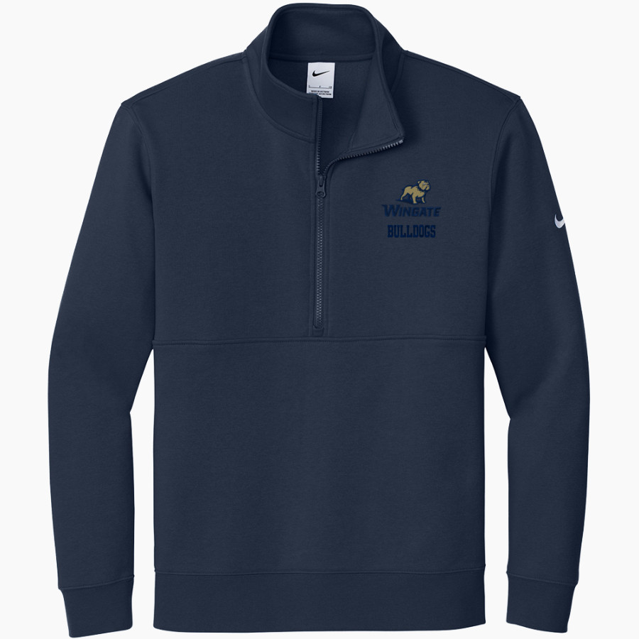 Wingate University Bulldogs <span class="pdp-name-mascot">Wingate Bulldogs</span> Nike Men's Club Fleece Sleeve Swoosh 1/2-Zip Pullover