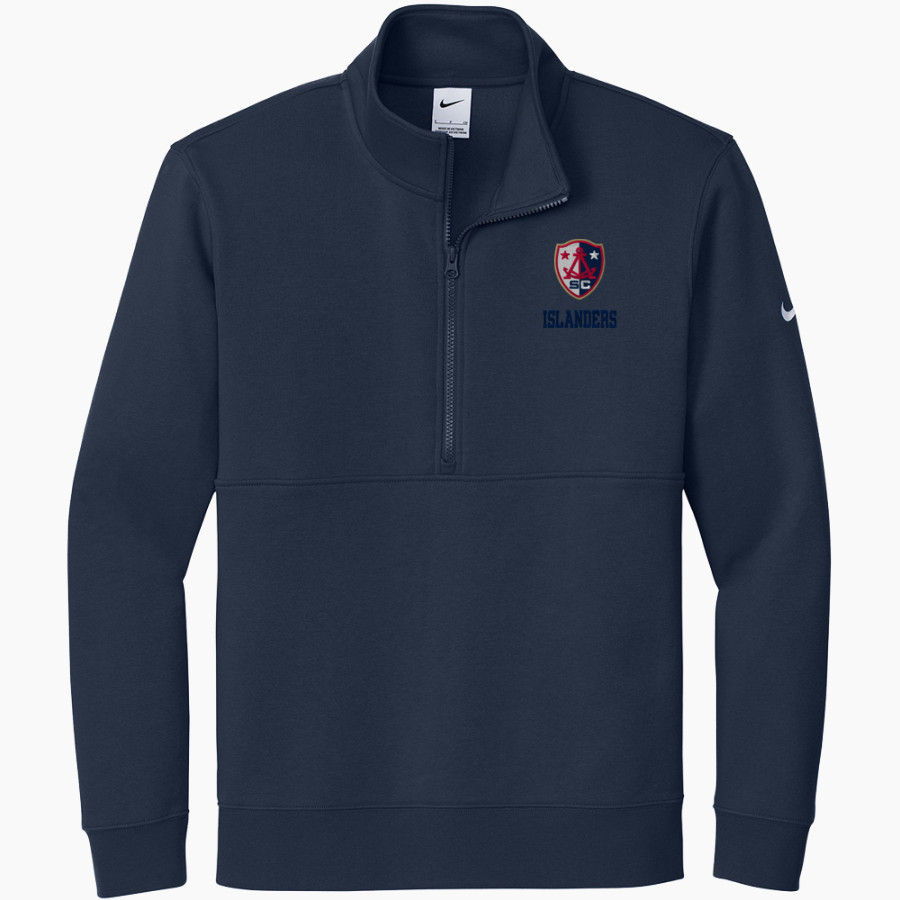 Alameda Soccer Club Islanders <span class="pdp-name-mascot">Alameda Soccer Club Islanders</span> Nike Men's Club Fleece Sleeve Swoosh 1/2-Zip Pullover