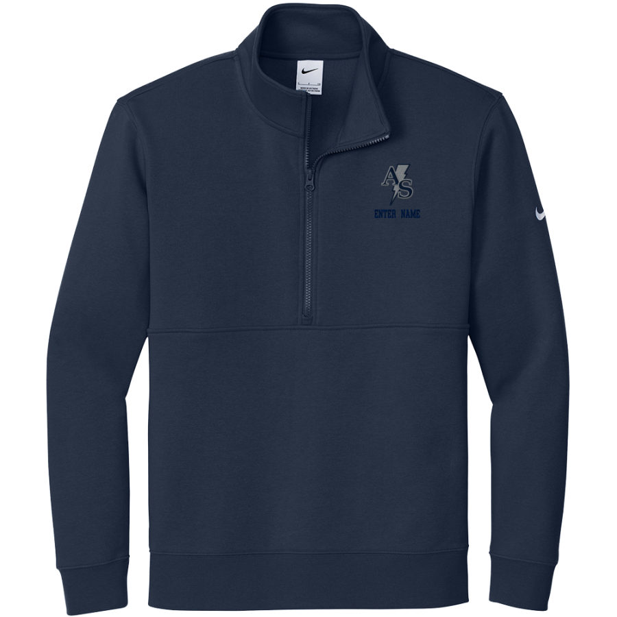 All Saints Blue Thunder <span class="pdp-name-mascot">All Saints Blue Thunder</span> Nike Men's Club Fleece Sleeve Swoosh 1/2-Zip Pullover