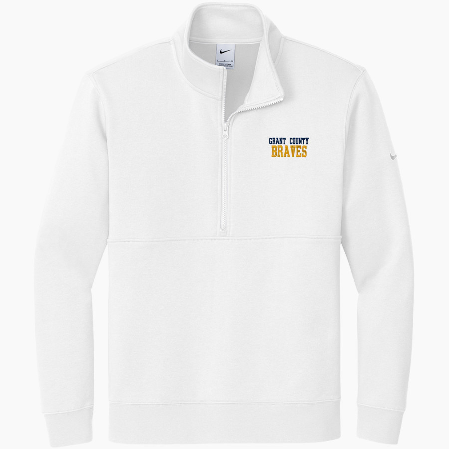 Grant County Braves The Official Online Store <span class="pdp-name-mascot">Grant County Braves</span> Nike Men's Club Fleece Sleeve Swoosh 1/2-Zip Pullover